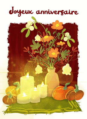 Joyeux anniversaire dans la lumière d'octobre